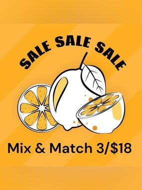 Sale! Mix & Match 3 For $18!!!